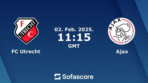 Ajax vs FC Utrecht live score, H2H and lineups .